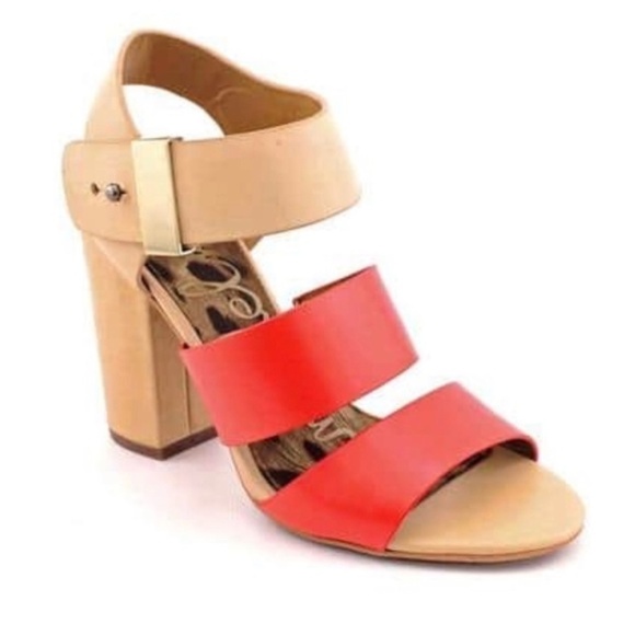 Sam Edelman | Yelena 2-Tone Strappy Heels 7.5 - Picture 1 of 11